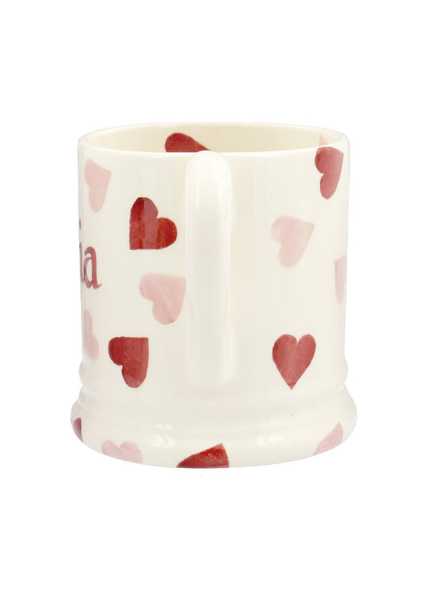 Emma Bridgewater Personalised Pink Hearts 1/2 Pint Mug