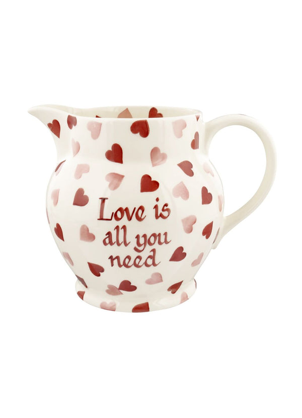 emma bridgewater Personalised Pink Hearts 3 Pint Jug