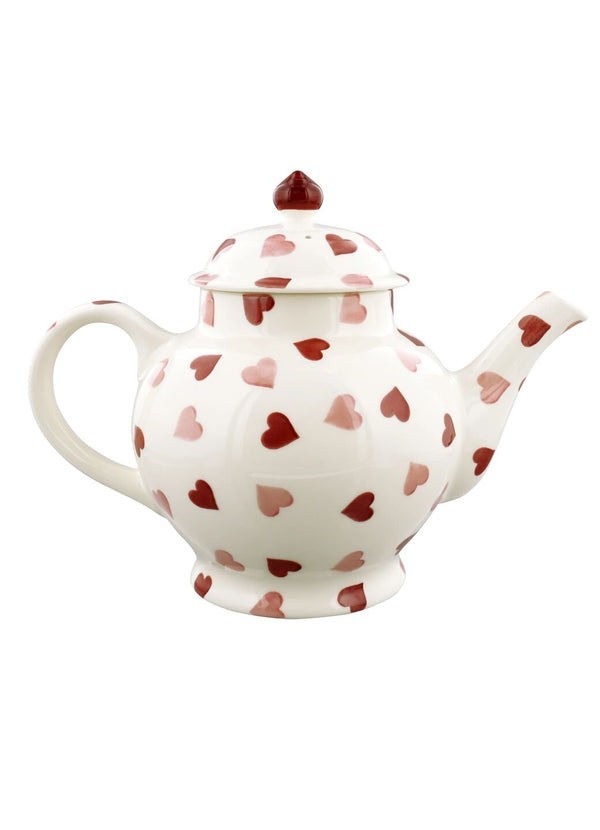 Emma Bridgewater Personalised Pink Hearts 4 Mug Teapot