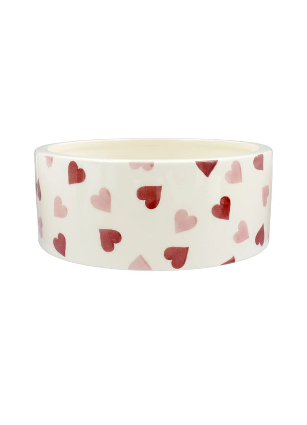 Emma Bridgewater Personalised Pink Hearts Large Pet Bowl