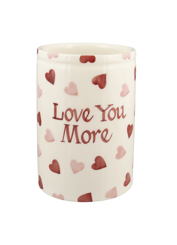 emma bridgewater Personalised Pink Hearts Medium Vase