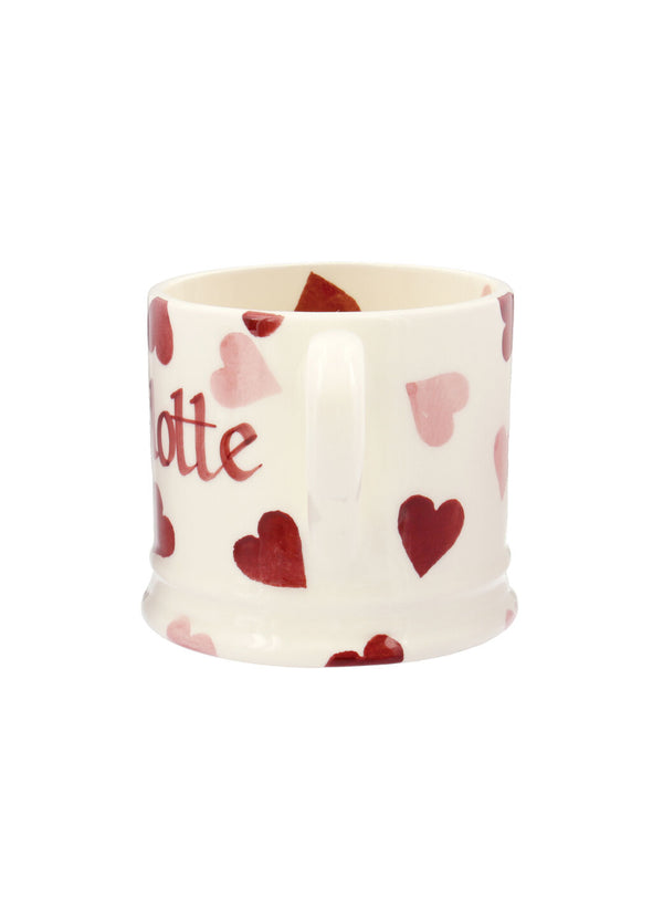 Emma Bridgewater Personalised Pink Hearts Small Mug