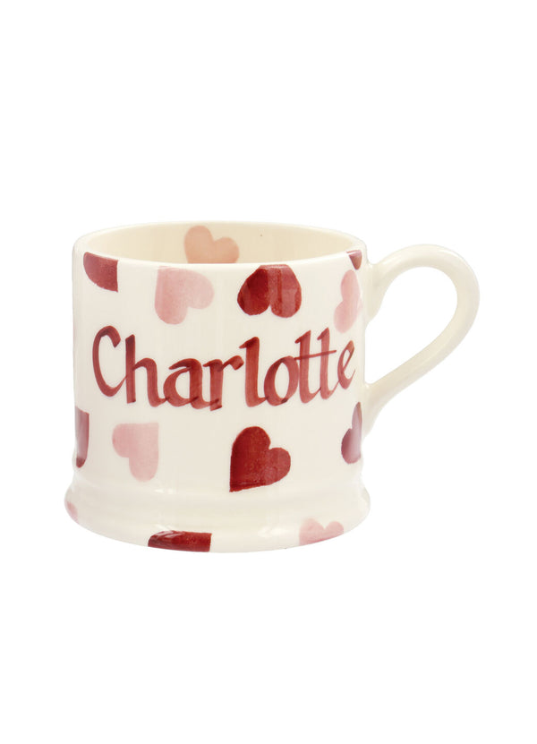 Emma Bridgewater Personalised Pink Hearts Small Mug
