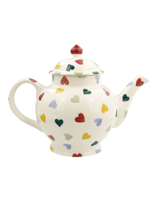 Emma Bridgewater Personalised Polka Hearts 4 Mug Teapot