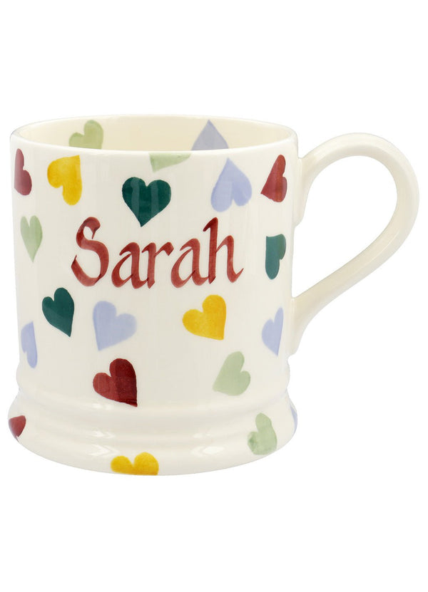 emma bridgewater Personalised Polka Hearts Large Mug