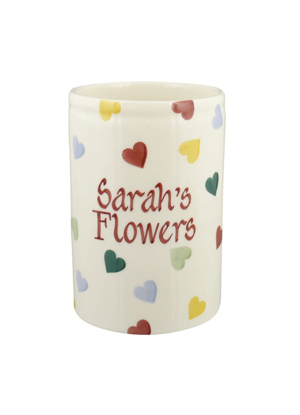 emma bridgewater Personalised Polka Hearts Medium Vase