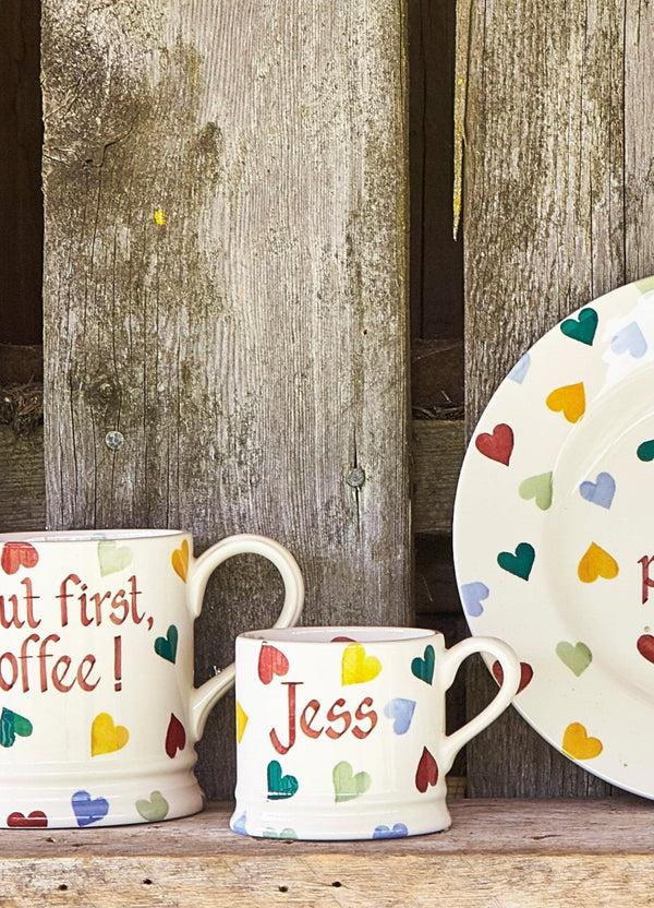 emma bridgewater Personalised Polka Hearts Small Mug