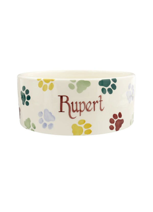 Emma Bridgewater Personalised Polka Paws Large Pet Bowl
