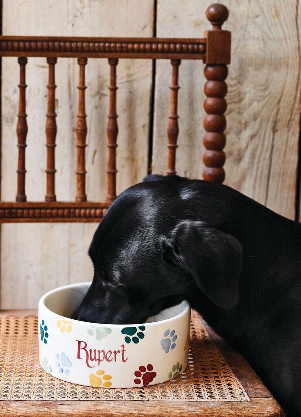 emma bridgewater Personalised Polka Paws Large Pet Bowl