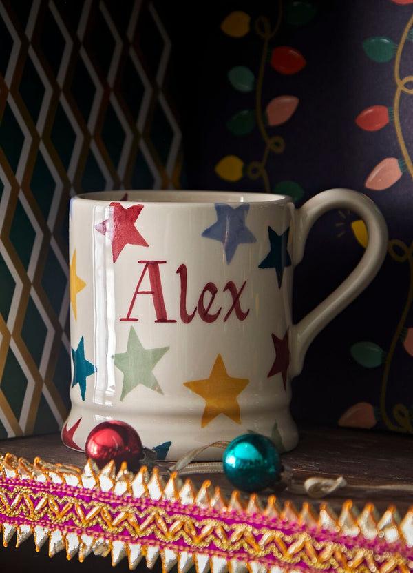 emma bridgewater Personalised Polka Star 1/2 Pint Mug