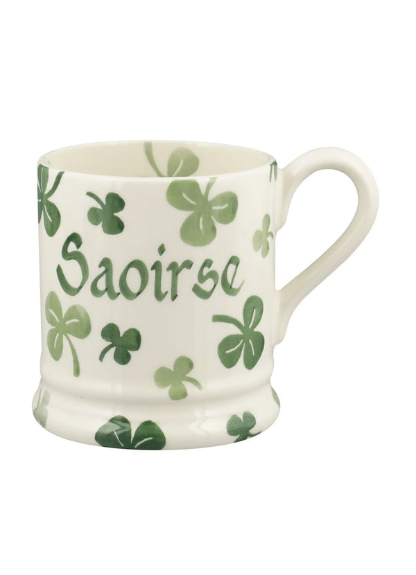 emma bridgewater Personalised Shamrock 1/2 Pint Mug