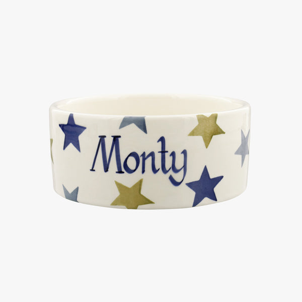 emma bridgewater Personalised Stormy Stars Small Pet Bowl