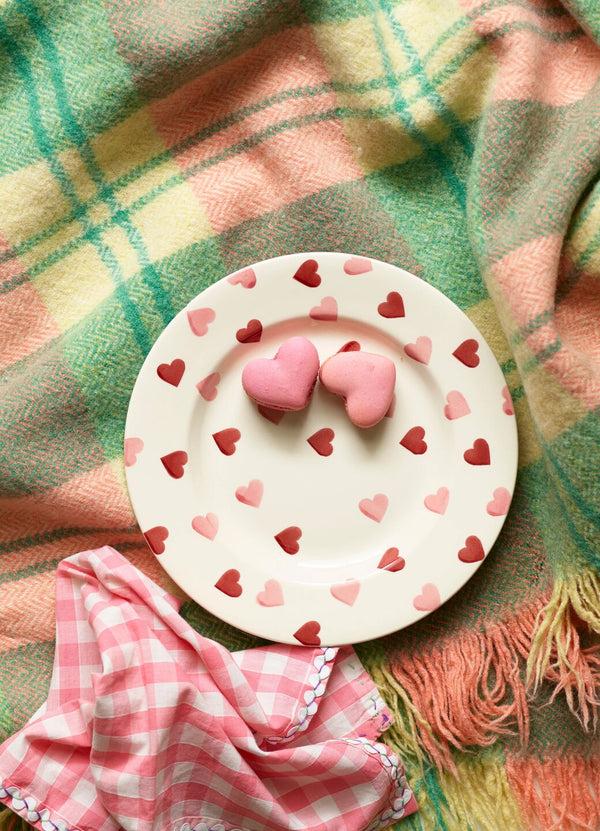 emma bridgewater Pink Hearts Medium Dinner Plate 8.5 Inch