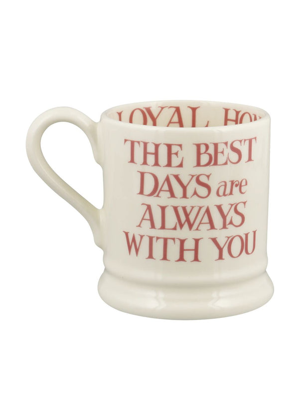 Emma Bridgewater Pink Toast My Brilliant Friend 1/2 Pint Mug