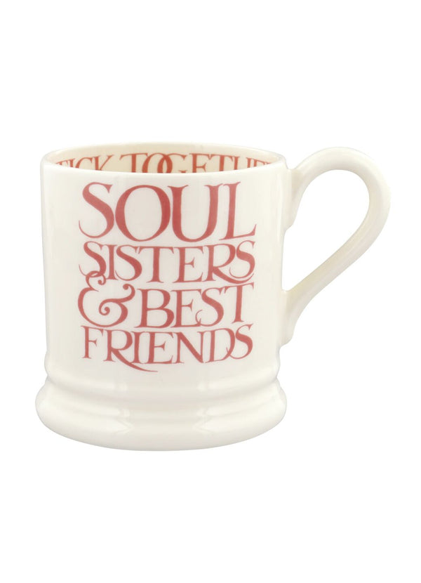 Emma Bridgewater Pink Toast Soul Sisters 1/2 Pint Mug
