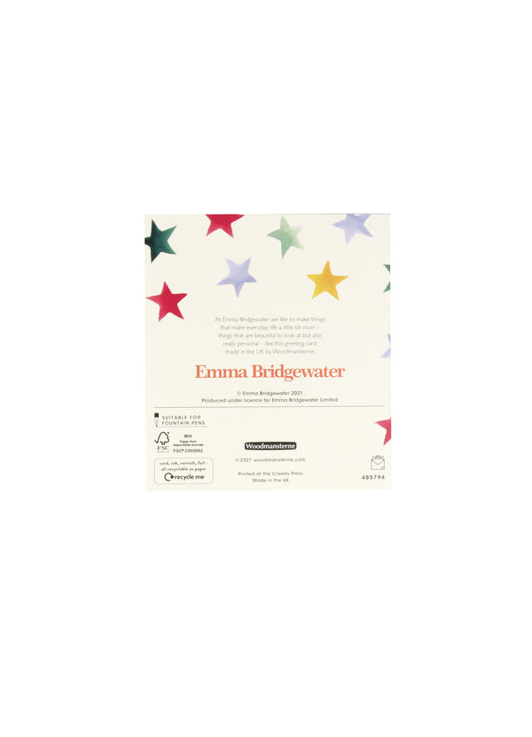 Emma Bridgewater Polka Star Pack Of 8 Thank You Cards