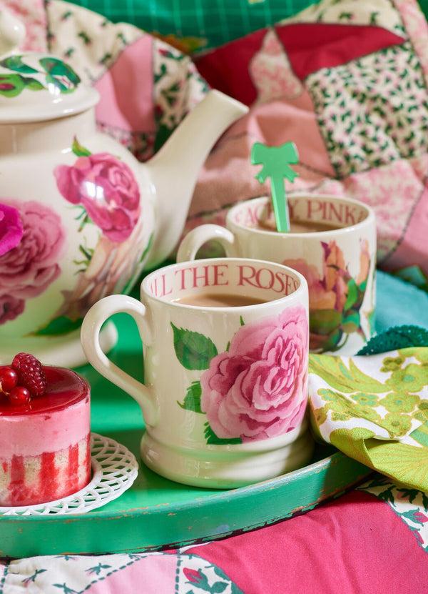 emma bridgewater Roses Set Of 2 1/2 Pint Mugs Boxed