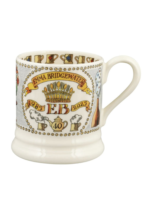 Emma Bridgewater Seconds 40 Years 1985-2025 1/2 Pint Mug