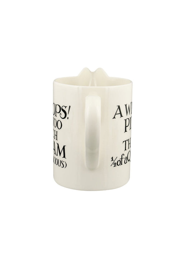 Emma Bridgewater Seconds Black Toast Cream Medium Straight Jug