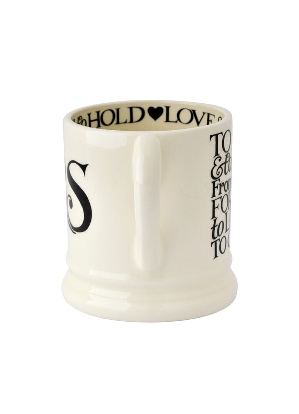 Emma Bridgewater Seconds Black Toast Mrs 1/2 Pint Mug