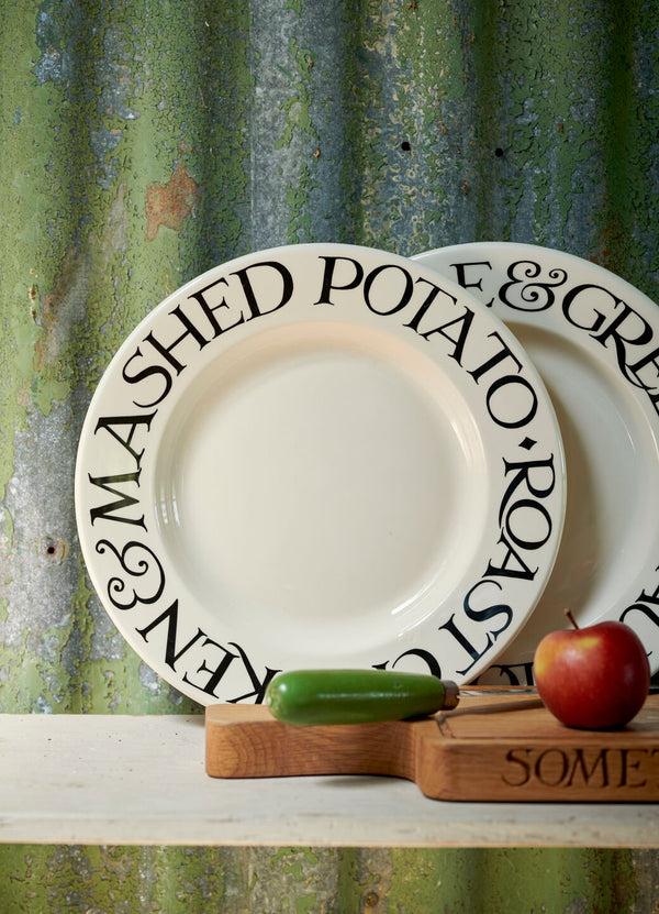 Emma Bridgewater Seconds Black Toast Roast Chicken Large Dinner Plate 10.5 Inch