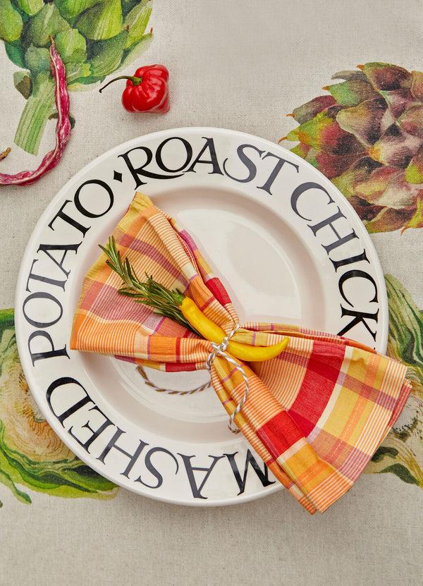 emma bridgewater Seconds Black Toast Roast Chicken Large Dinner Plate 10.5 Inch