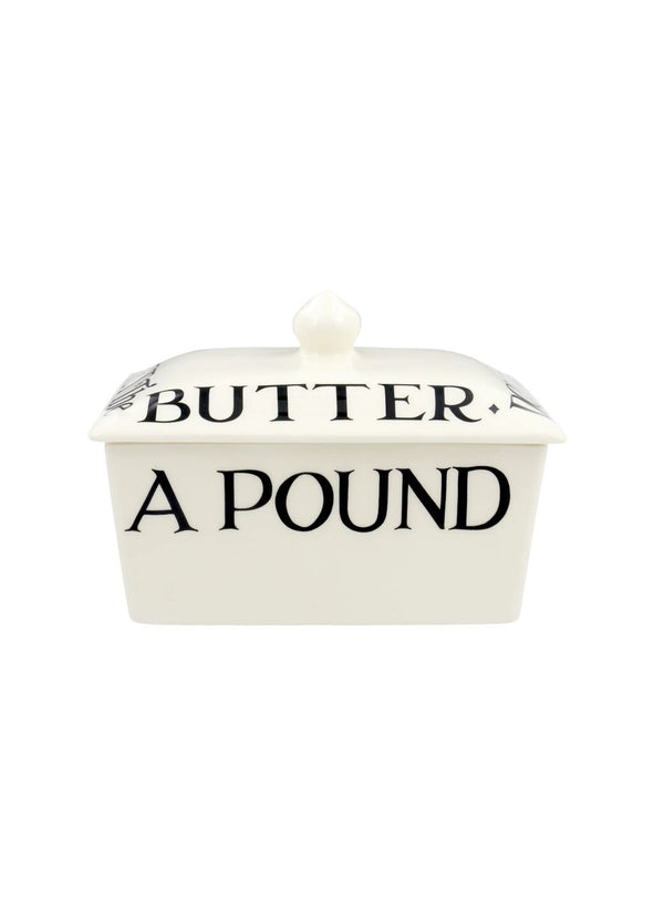 Emma Bridgewater Seconds Black Toast Small Butter Dish