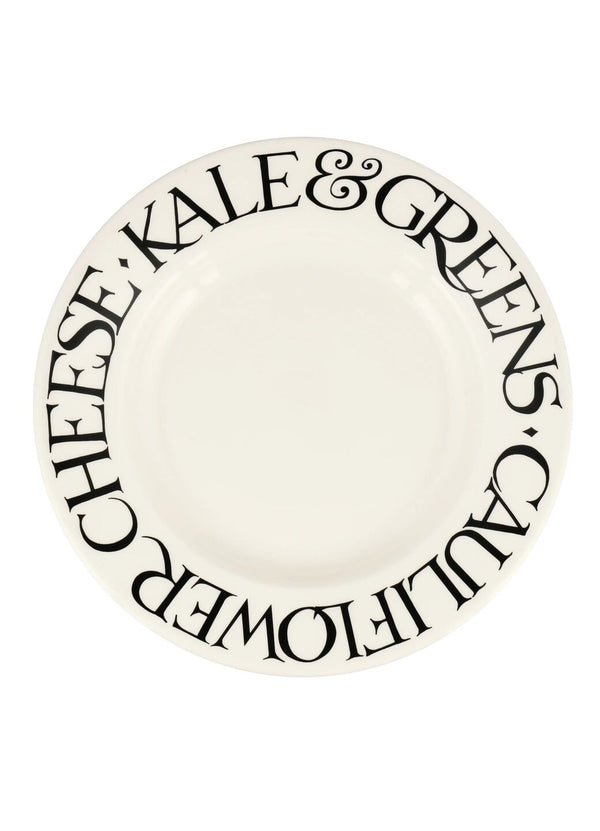 Emma Bridgewater Seconds Black Toast Veggies Large Dinner Plate 10.5 Inch