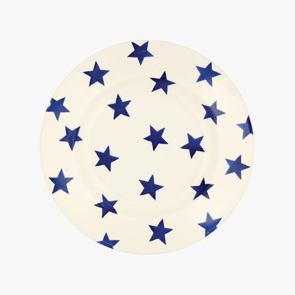 emma bridgewater Seconds Blue Star Medium Dinner Plate 8.5 Inch
