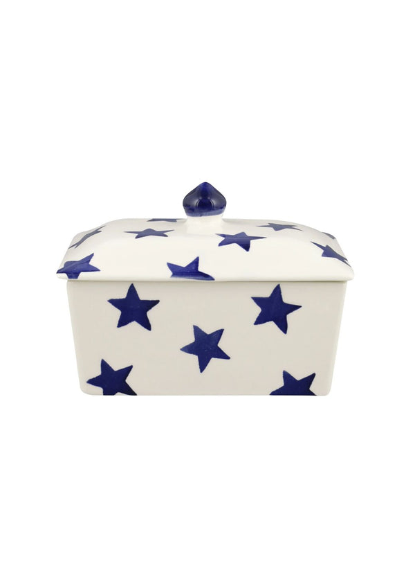 Emma Bridgewater Seconds Blue Star Small Butter Dish