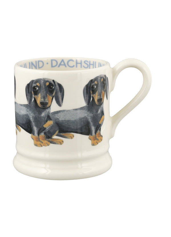 Emma Bridgewater Seconds Dogs Black & Tan Dachshund 1/2 Pint Mug