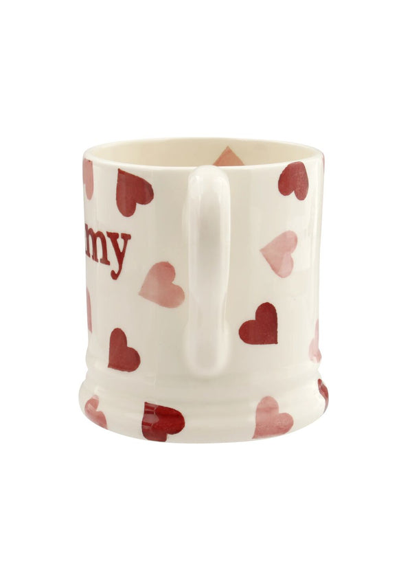 Emma Bridgewater Seconds Pink Hearts Mummy 1/2 Pint Mug
