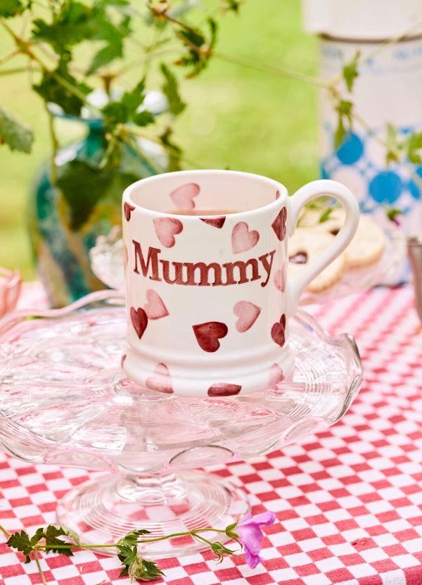 emma bridgewater Seconds Pink Hearts Mummy 1/2 Pint Mug