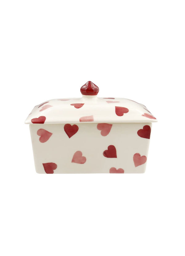 Emma Bridgewater Seconds Pink Hearts Small Butter Dish