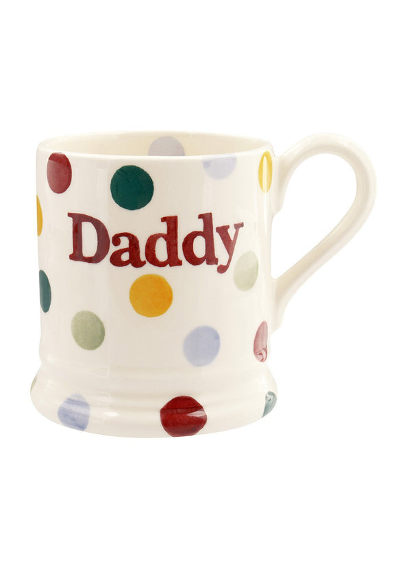 Emma Bridgewater Seconds Polka Dot Daddy 1/2 Pint Mug