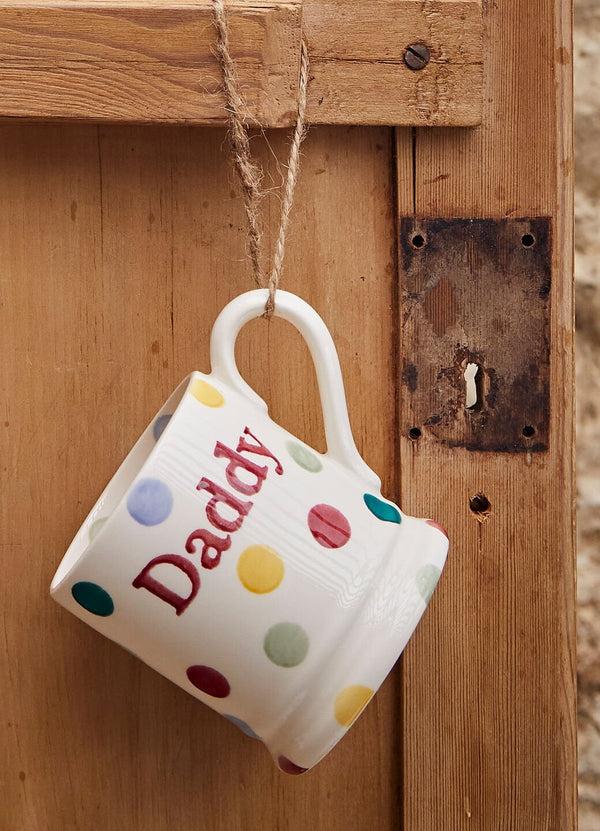 emma bridgewater Seconds Polka Dot Daddy 1/2 Pint Mug