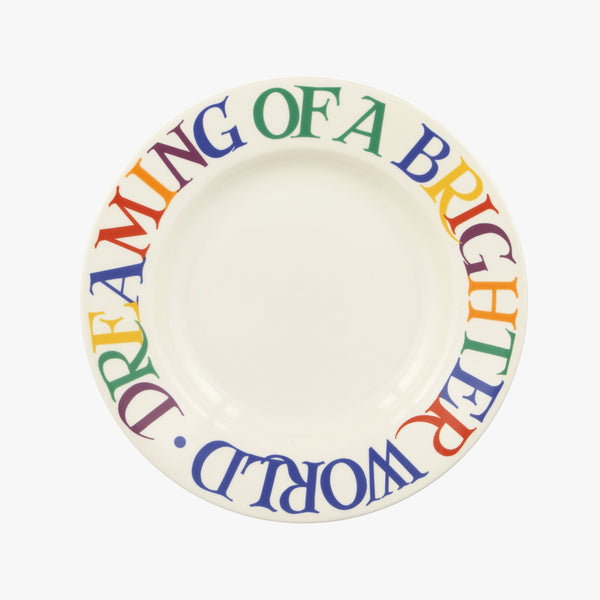 emma bridgewater Seconds Rainbow Toast Bright Future Medium Dinner Plate 8.5 Inch