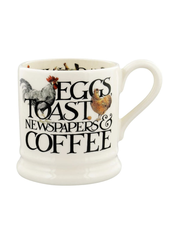 Emma Bridgewater Seconds Rise & Shine Eggs & Toast 1/2 Pint Mug