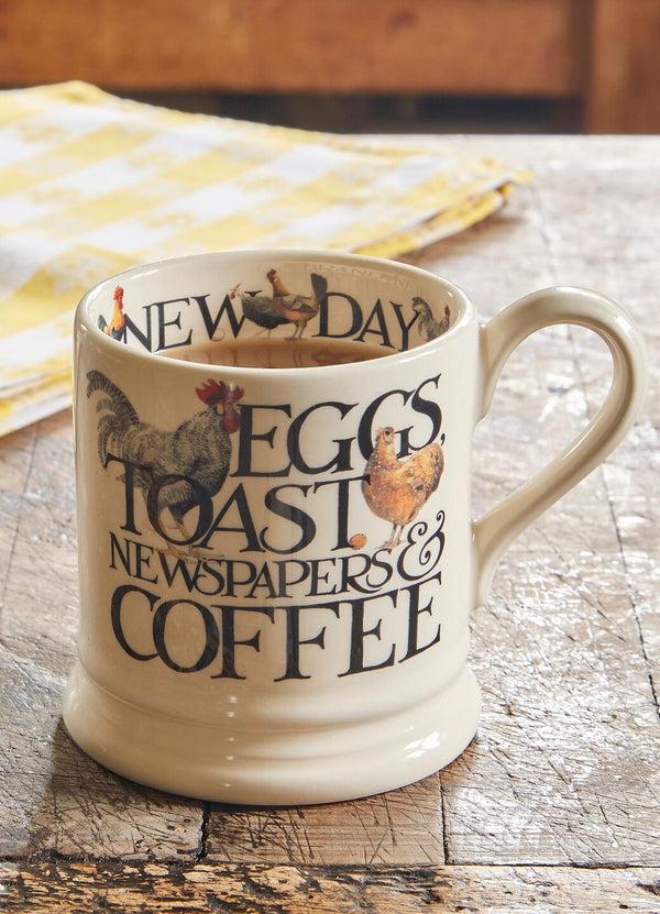 emma bridgewater Seconds Rise & Shine Eggs & Toast 1/2 Pint Mug