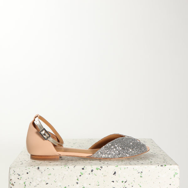 Emma Go JULIETTE Glitter Silver & Calf Nude