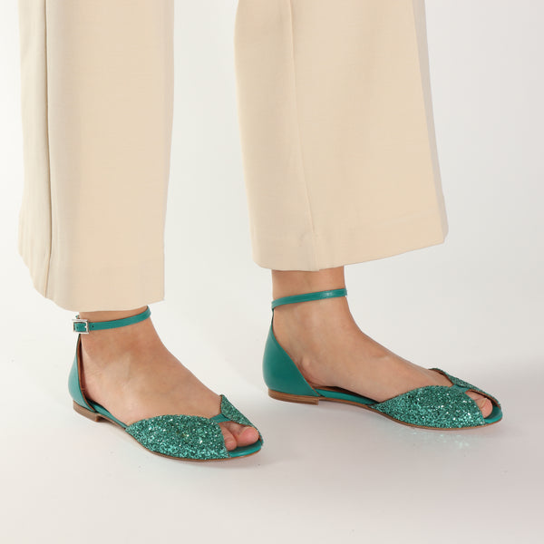 Emma Go Juliette Glitter Jade & Nappa Jade - Last Pairs 38 42