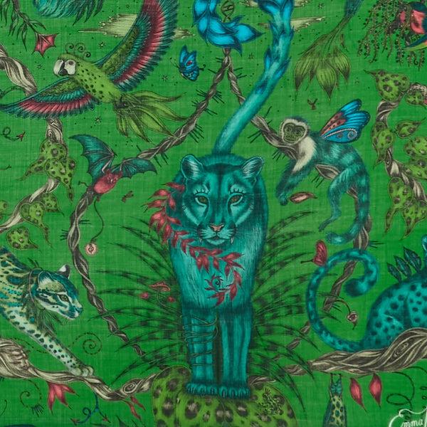 Emma J Shipley Bosque Dreams Fine Wool Scarf - Red Leopard