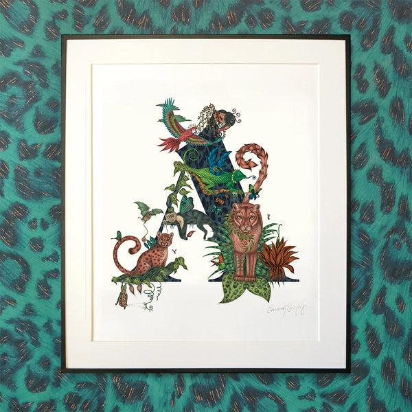 Emma J Shipley 'A' Monogram Fine Art Print