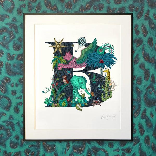 Emma J Shipley 'B' Monogram Fine Art Print