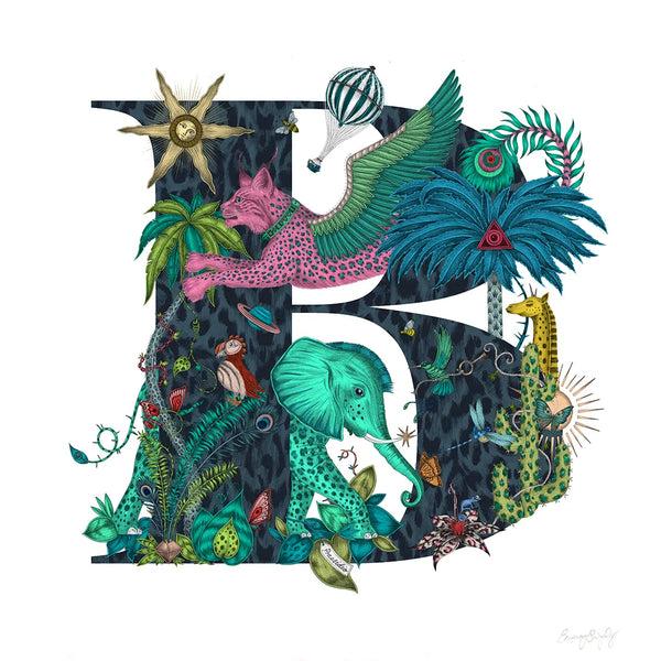 Emma J Shipley 'B' Monogram Fine Art Print