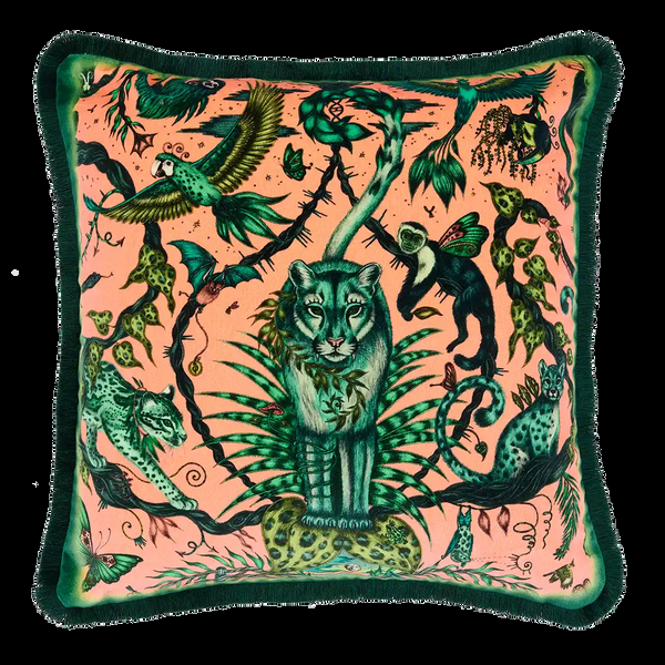 emma j shipley Bosque Dreams Luxury Velvet Cushion