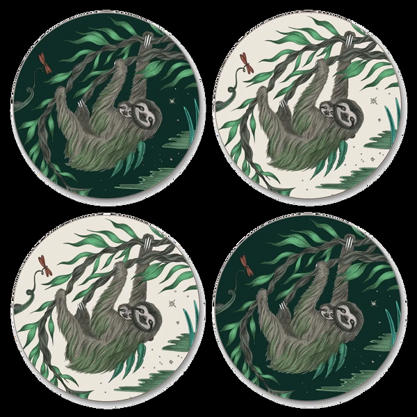 emma j shipley Bosque Dreams Mix & Match Coaster Set