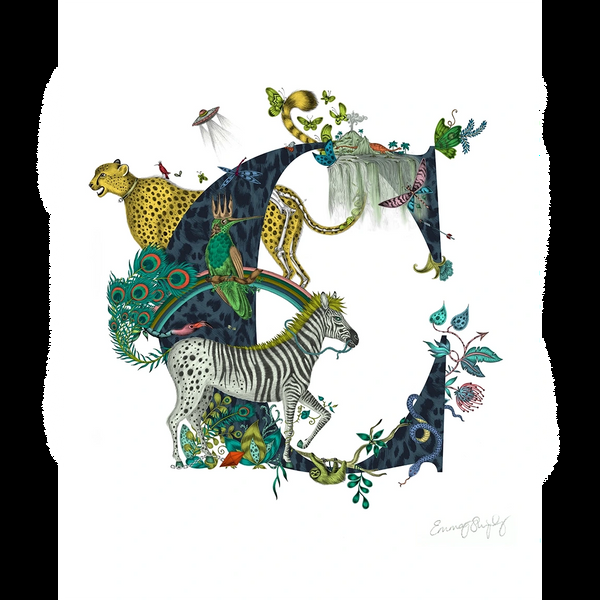 emma j shipley 'C' Monogram Fine Art Print