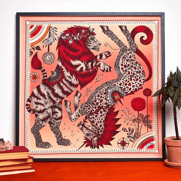 emma j shipley Caspian Framed Silk Artwork