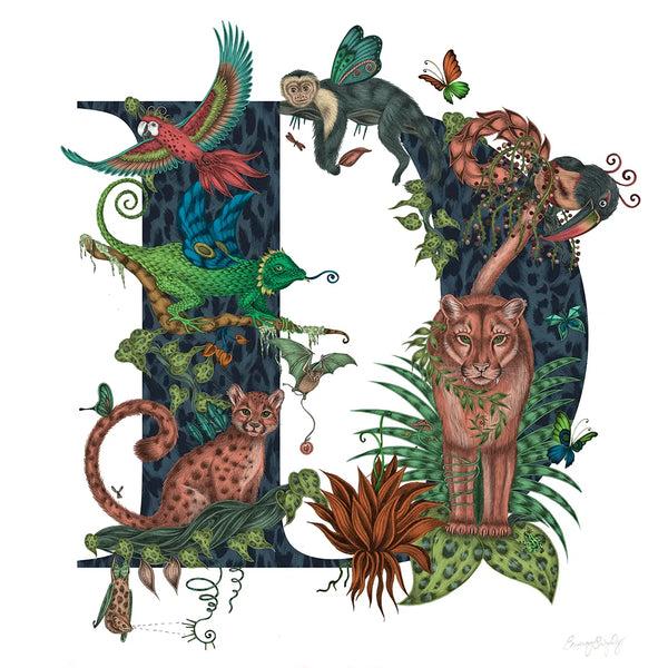 Emma J Shipley 'D' Monogram Fine Art Print